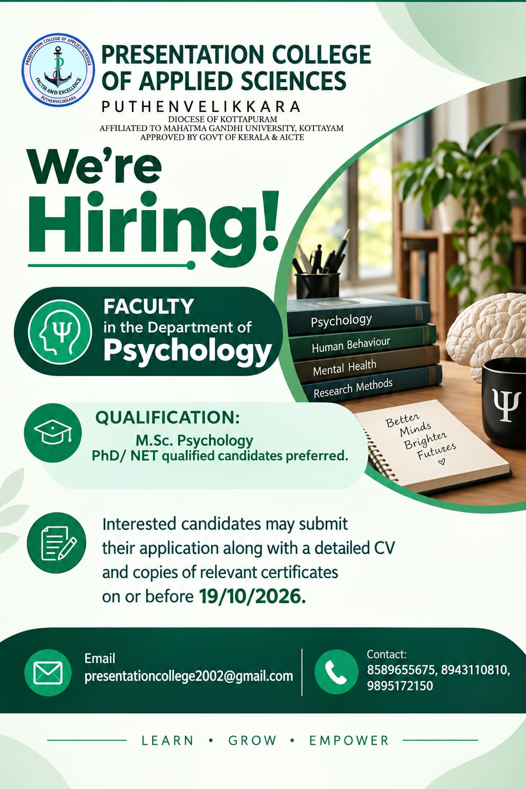 Faculty in the Department of Psychology