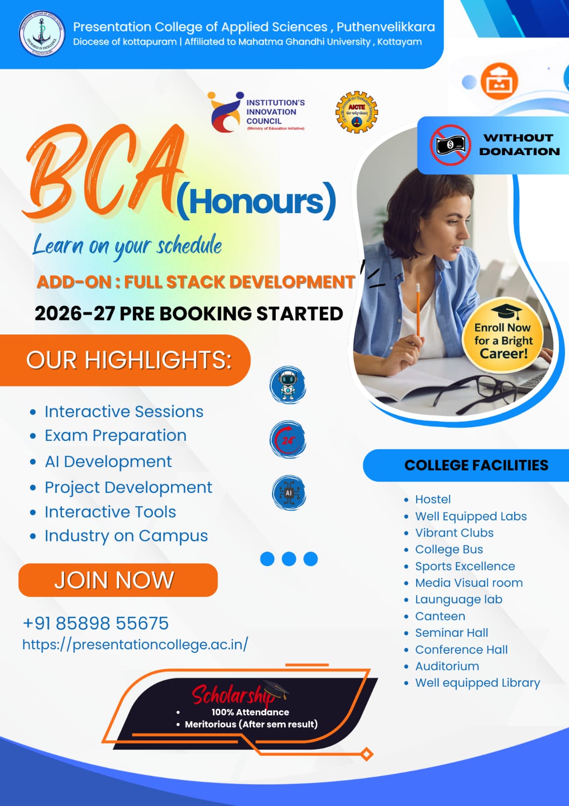 Apply now for BCA (Honours)